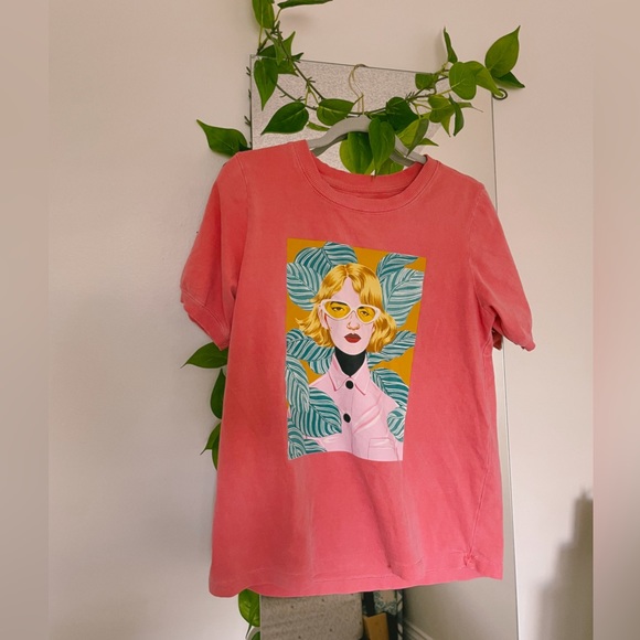 Pink Popart Oversized Graphic Tee - Picture 5 of 10
